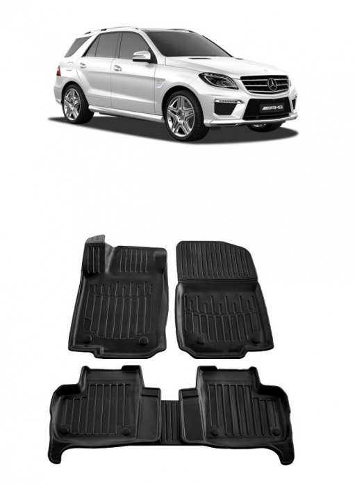 Set Covorase Auto Cauciuc dedicate Mercedes Benz W166 ML (2011-2015) [1]