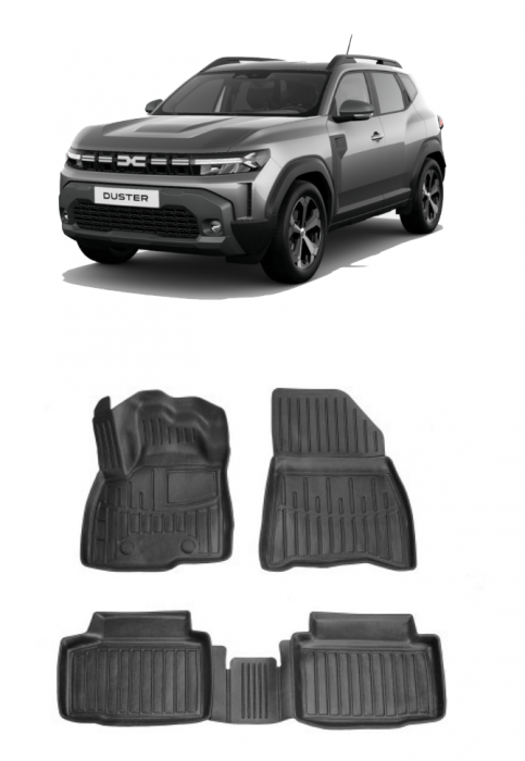 Set covorase auto cauciuc dedicate DACIA DUSTER 4WD (2024-2025) [1]