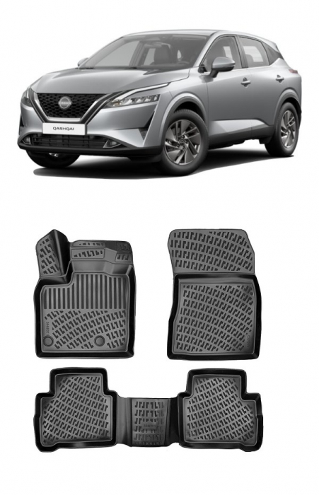 Set Covorase Auto Cauciuc Dedicate Nissan Qashqai III (J12) 2021-2023 [1]