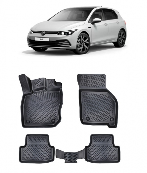 Rarity difference Sortie Set Covorase Auto Cauciuc Volkswagen Golf 8 Cutie Automata (2019-2022)