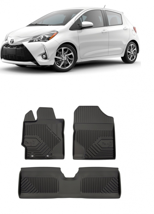 Set Covorase Auto din cauciuc Tavita Premium 3D TOYOTA YARIS III (2011-2019) [1]