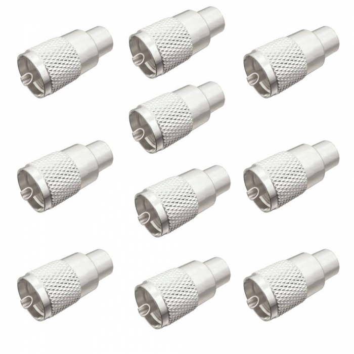 Set cu 10 bucati mufa PNI PL259 pentru cablu RG213 lungime pin 9 mm [6]