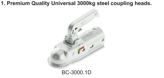 Set cupla remorca cu 3 adaptoare ,suruburi, manson si protectie bara Cod:BC-3000.1D [2]