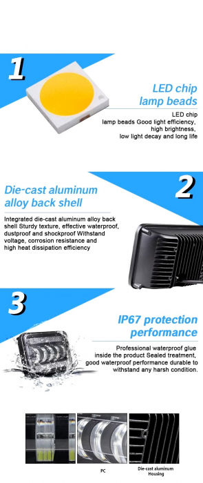 Set de 2 bucăți, LED halogen universal 5 , 12V-24V fază scurtă/lungă cu DRL lumini de zi, semnalizator alb-galben 8000lm pentru ATV, jeep, camion, tractor și altele [3]