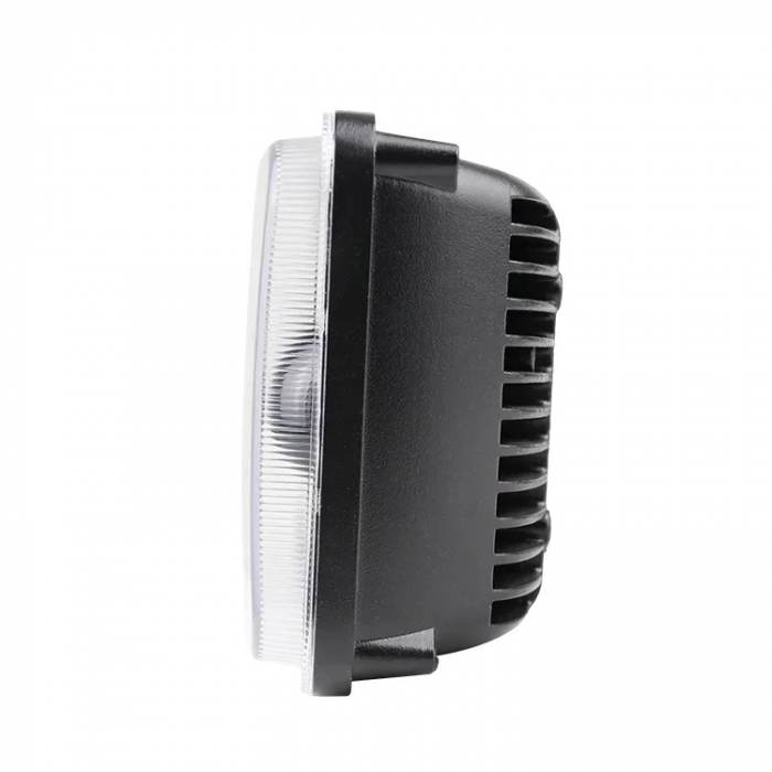 Set de 2 bucăți, LED halogen universal 5 , 12V-24V fază scurtă/lungă cu DRL lumini de zi, semnalizator alb-galben 8000lm pentru ATV, jeep, camion, tractor și altele [7]