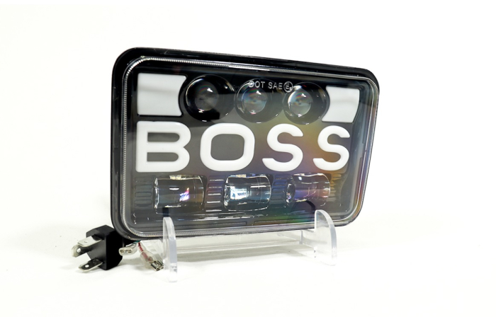 Set de 2 bucăți, LED halogen universal 5 , 12V-24V fază scurtă/lungă cu DRL lumini de zi, semnalizator alb-galben 9600lm pentru ATV, jeep, camion, tractor și altele [5]