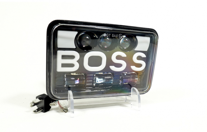 Set de 2 bucăți, LED halogen universal 5 , 12V-24V fază scurtă/lungă cu DRL lumini de zi, semnalizator alb-galben 9600lm pentru ATV, jeep, camion, tractor și altele [5]