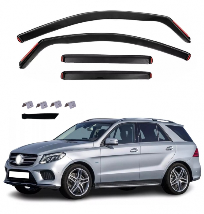 Set de 4 Paravanturi auto pentru geamuri fata si spate  Mercedes M-Class / GLE (W166) 4 usi 2011-2018 [1]