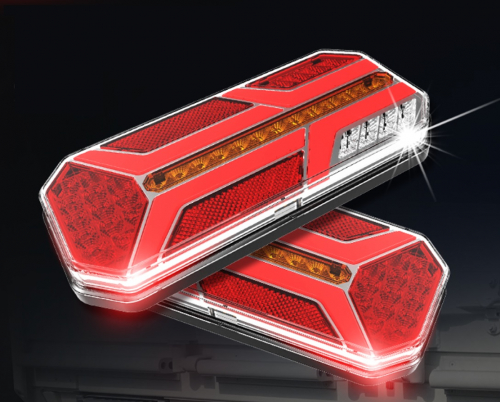 Set Lampi Spate LED, 235x110mm, 7 functii, Semnalizare Dinamica, Stanga si Dreapta [3]