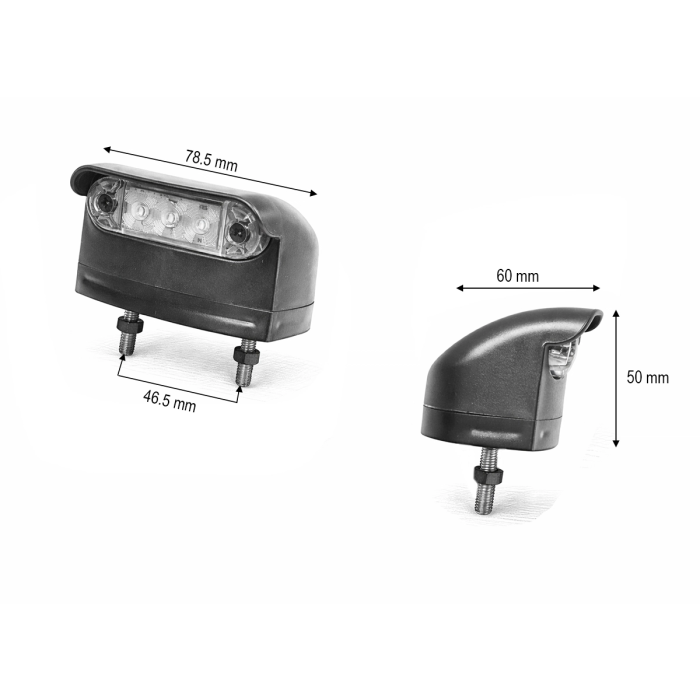 Set lampi LED numar inmatriculare - 3 LED-uri 12V-24V [7]