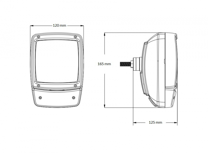 Set faruri LED intermitent, potrivite pentru tractor, mașină de recoltat, excavator, plug de zăpadă, etc. - 4 diode (12W, 1000 lm pentru fiecare lumină) [4]