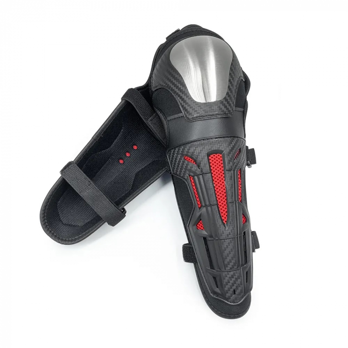 Set  genunchiere și cotiere de protecție întărite pentru motocicletă negru [8]
