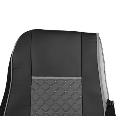 Set huse din piele ecologica pentru DAF XF 106 (2015-2021) Gri/Negru [6]