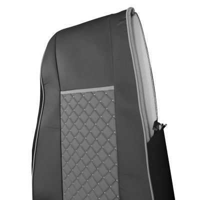 Set huse din piele ecologica pentru DAF XF 106 (2015-2021) Gri/Negru [7]