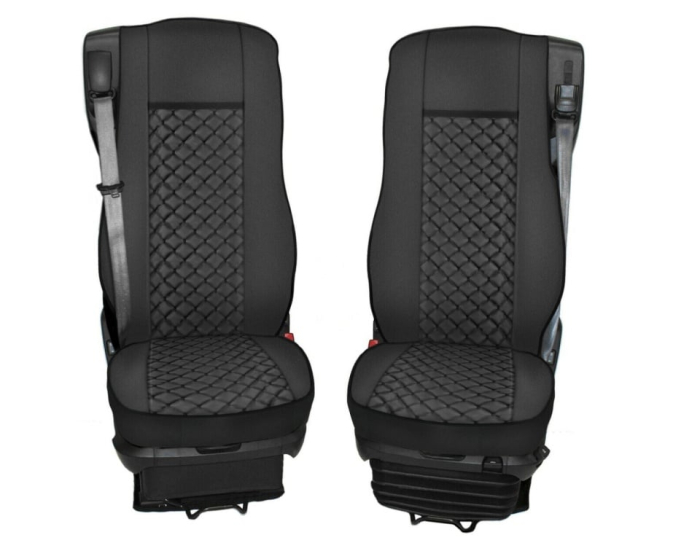 Set huse din piele ecologica pentru DAF XF 106 (2015-2021) Negru [2]