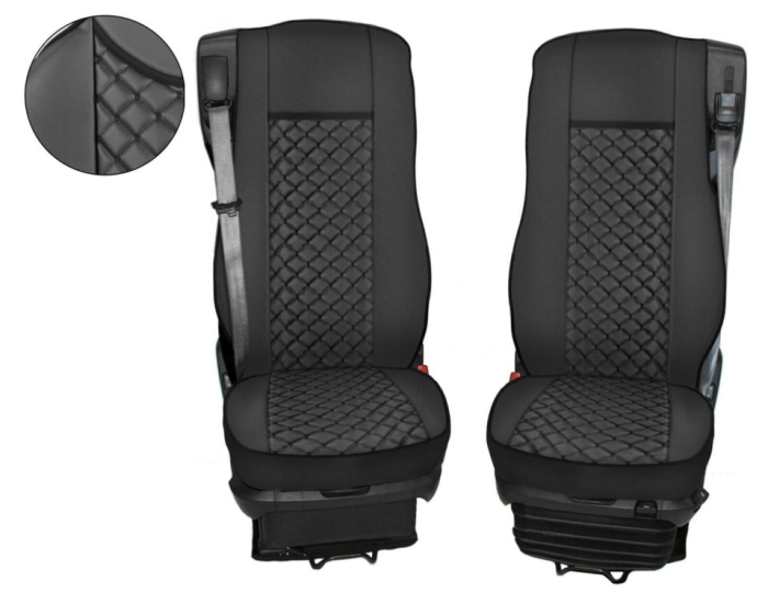 Set huse din piele ecologica pentru DAF XF 106 (2015-2021) Negru [1]