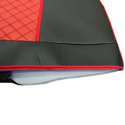 Set huse din piele ecologica pentru DAF XF 106 2015-2021 - Roșu/Negru [4]