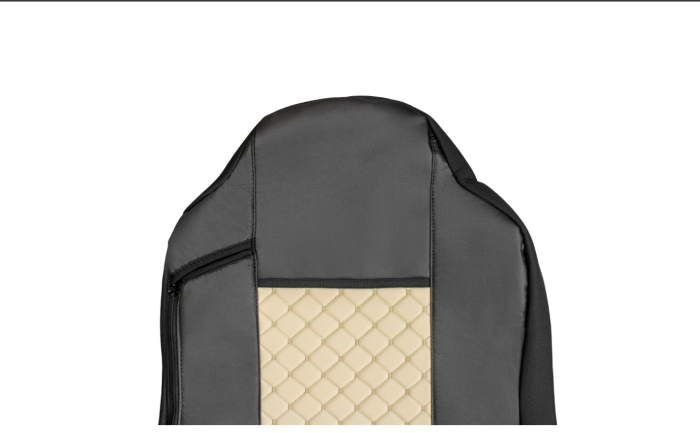 Set huse din piele ecologica pentru IVECO STRALIS S-WAY 2021-2025- Bej/Negru [4]