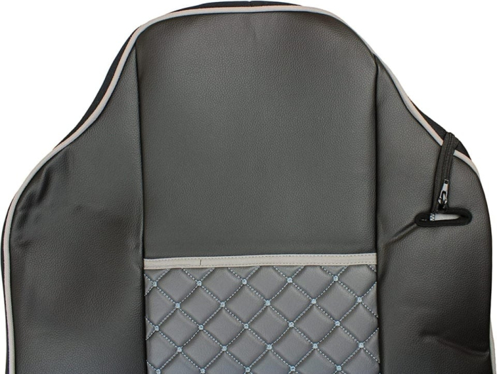 Set huse din piele ecologica pentru IVECO STRALIS S-WAY (2021-2025) Gri/Negru [8]