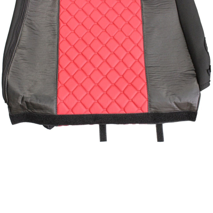 Set huse din piele ecologica pentru IVECO STRALIS S-WAY (2021-2025) Roșu/Negru [5]