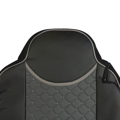 Set huse din piele ecologica pentru MAN TGX 2015–2021 Gri/Negru [4]