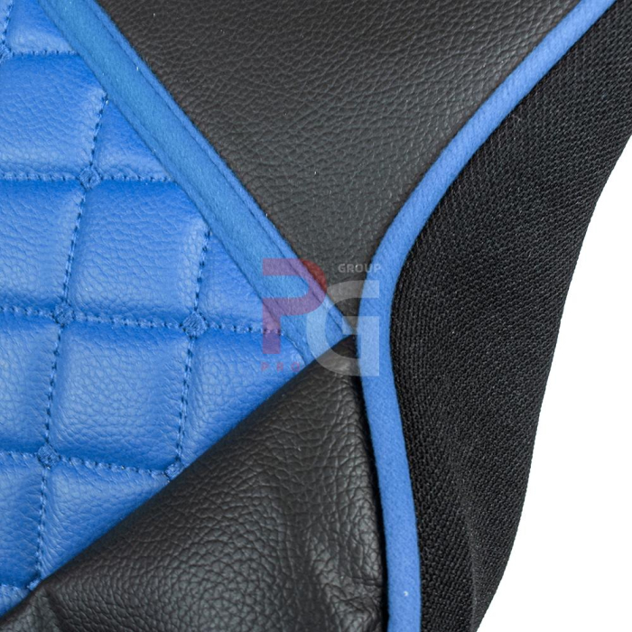 Set huse din piele ecologica pentru MAN TGX 2021-2025 - Albastru/Negru [7]