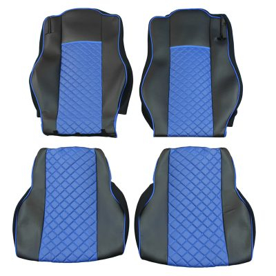 Set huse din piele ecologica pentru MERCEDES ACTROS MP4 (2015-2021) Albastru/Negru [2]