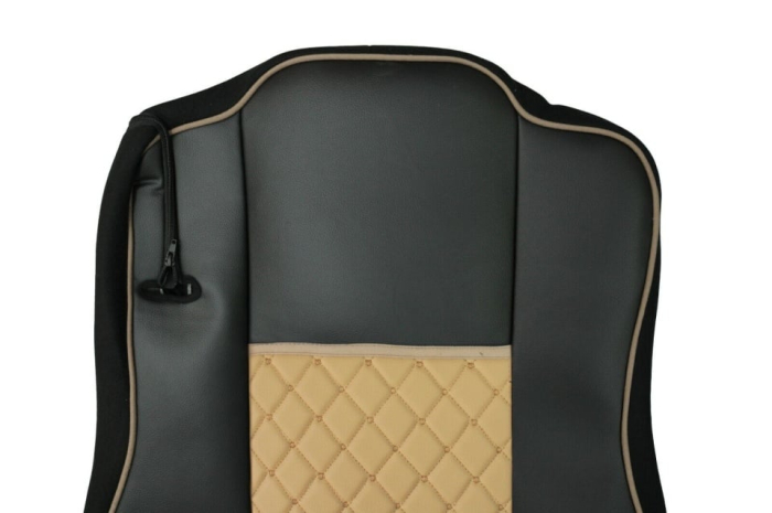 Set huse din piele ecologica pentru MERCEDES ACTROS MP4 (2015-2021) Bej/Negru [3]