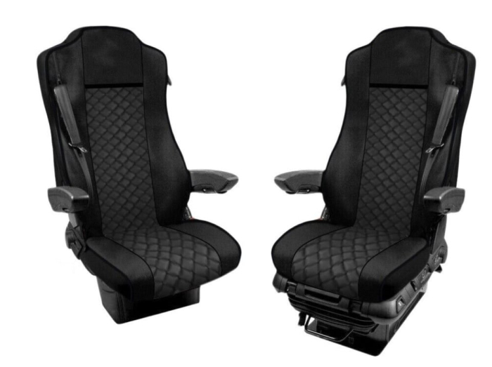 Set huse din piele ecologica pentru MERCEDES ACTROS MP4 (2015-2021) Negru [2]