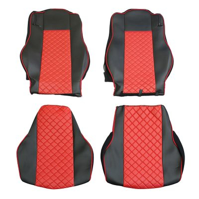 Set huse din piele ecologica pentru MERCEDES ACTROS MP4 (2015-2021)  Roșu/Negru [2]