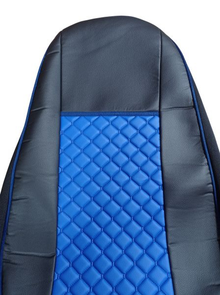 Set huse din piele ecologica pentru VOLVO FH12 2006- 2015 Albastru/Negru [2]
