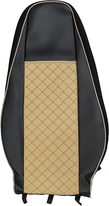 Set huse din piele ecologica pentru VOLVO FH12 2006-2015 Bej/Negru [3]