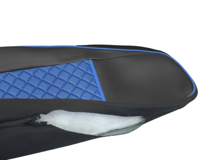 Set huse din piele ecologica pentru VOLVO FH12 (2016-2020) Albastru/Negru [4]