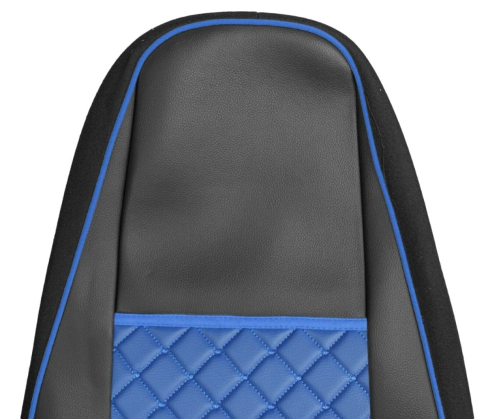 Set huse din piele ecologica pentru VOLVO FH12 (2016-2020) Albastru/Negru [3]