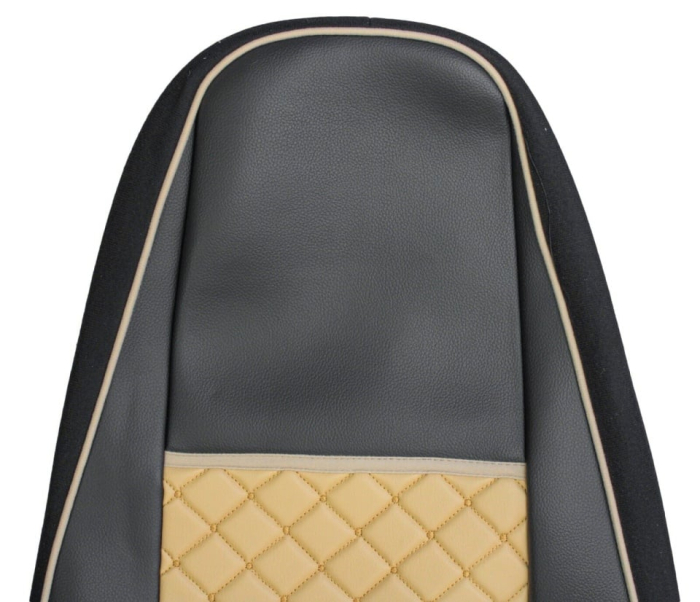 Set huse din piele ecologica pentru VOLVO FH12 (2016-2020) Bej/Negru [3]