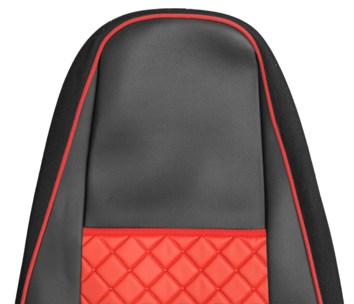 Set huse din piele ecologica pentru VOLVO FH12 (2016-2020)   Roșu/Negru [6]