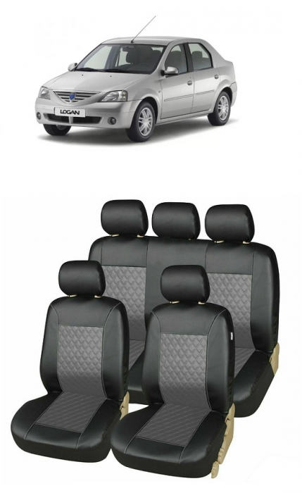 Set huse piele ecologica compatibile Dacia Logan (2004-2012) [1]