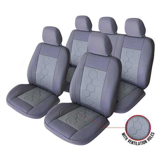 Set huse piele perforata Gri Dacia Logan 2012-2020 [2]