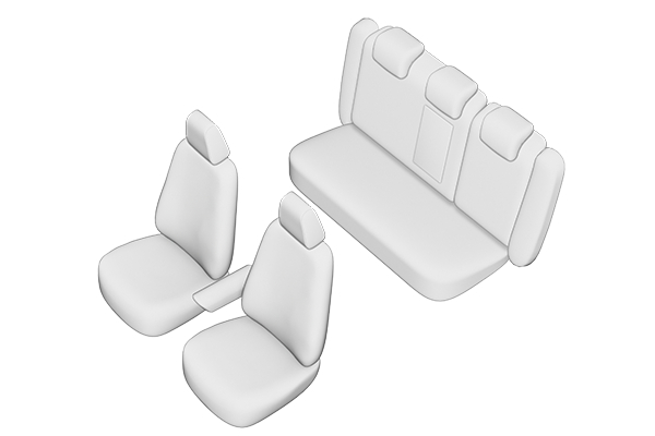 Set huse SCAUN AUDI A - 4 B8 2009 - 2016 bancheta fractionata CU TETIERE FATA STANDARD TETIERE SPATE IN FORMA DE L [2]