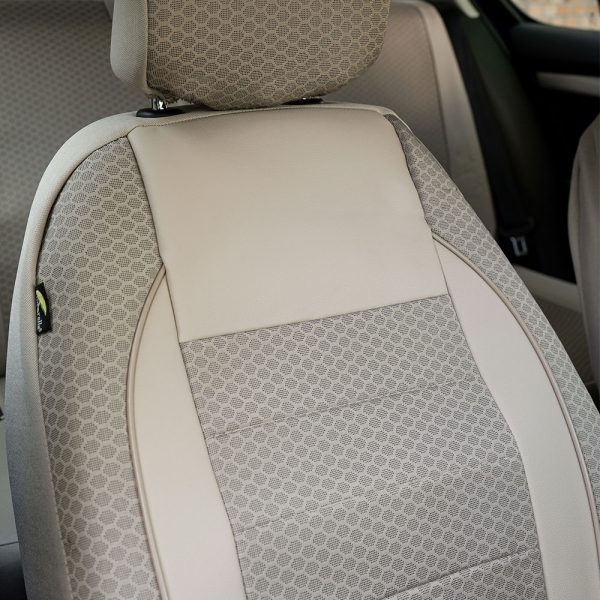 Set huse scaune bej piele si textil BMW X3 2003 - 2010 (bancheta fractionata) [5]