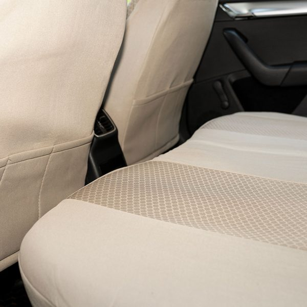 Set huse scaune bej piele si textil BMW X3 2003 - 2010 (bancheta fractionata) [7]