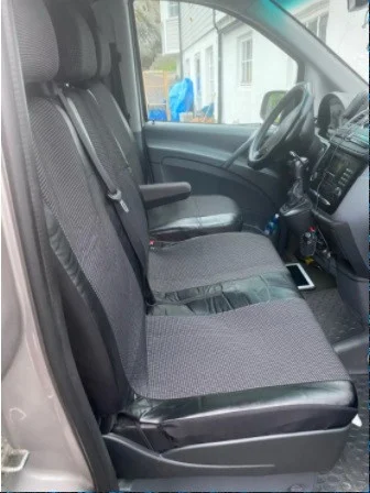Set Huse Scaune din piele si textil Mercedes Sprinter 3 locuri 2+1 (2007-2017) [2]