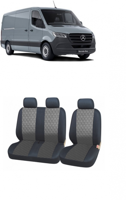 Set Huse Scaun din piele Mercedes Sprinter 3 locuri 2+1 (2018-2022) [1]