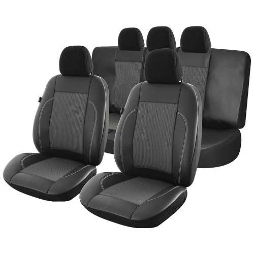 Set huse Scaune piele si textil  FORD Kuga 2013 - 2016 bancheta fractionata [2]