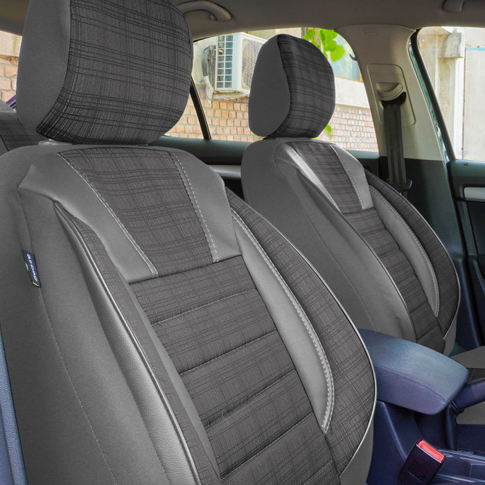 Set Huse Scaune piele si textil compatibile Skoda Octavia (2012-2020) GRI [6]