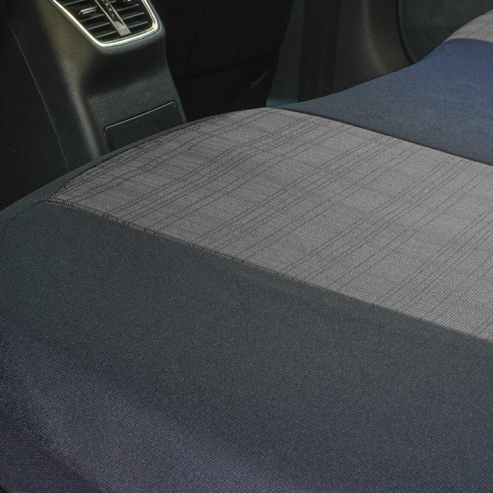 Set Huse Scaune piele si textil compatibile Skoda Octavia (2012-2020) Negru+Gri [5]