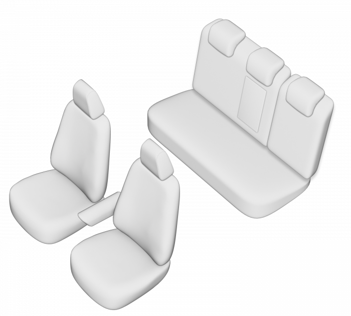 Set huse SCAUN Originale VOLKSWAGEN JETTA 2010 - 2018 bancheta fractionata [2]
