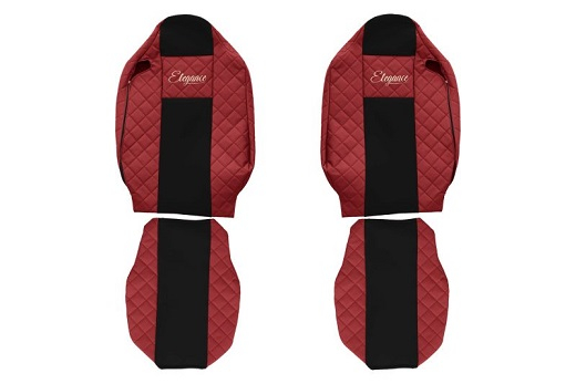 Set huse scaun piele camion Renault T (2013-2022) Rosu [6]