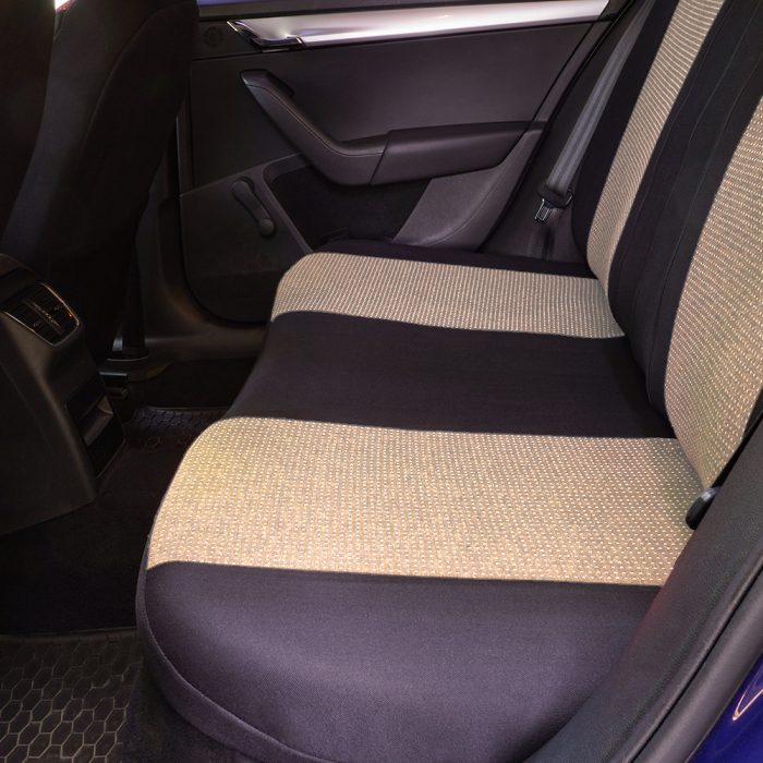 Set Huse Scaune piele si textil VW Golf V (2003-2009) Bej [5]