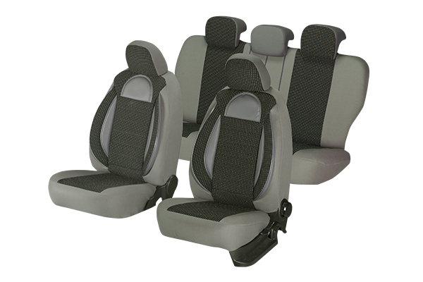 Set Huse Scaune piele si textil VW Golf V (2003-2009) Gri [5]